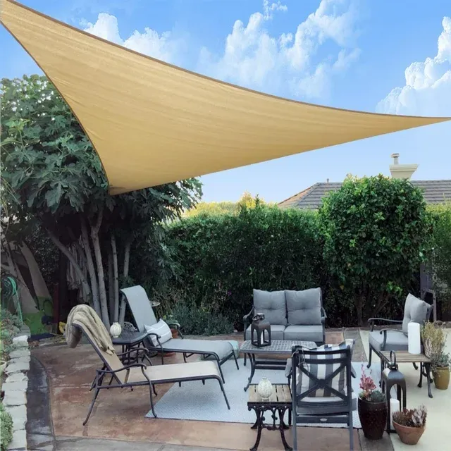 SUNNY GUARD Sun Shade Sail 16'x16'x16' Triangle Charcoal UV Block Sunshade for Backyard Yard Deck Patio Garden Outdoor Activities and Facility(We Make Custom Size)