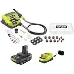 Ryobi PCL480K1 ONE+ 18V Cordless Rotary Tool Station Kit with 2.0 Ah Battery and Charger