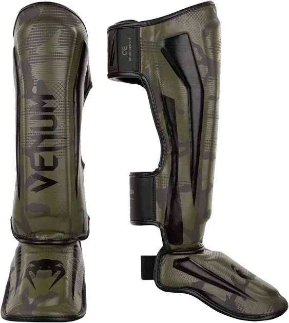 Venum Elite Standup Shinguards - Black/White - M - Venum