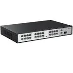 24 Port PoE Switch,10/100M<wbr/>bps PoE+ Ethernet Switch Unmanaged with 2 Gigabit U...