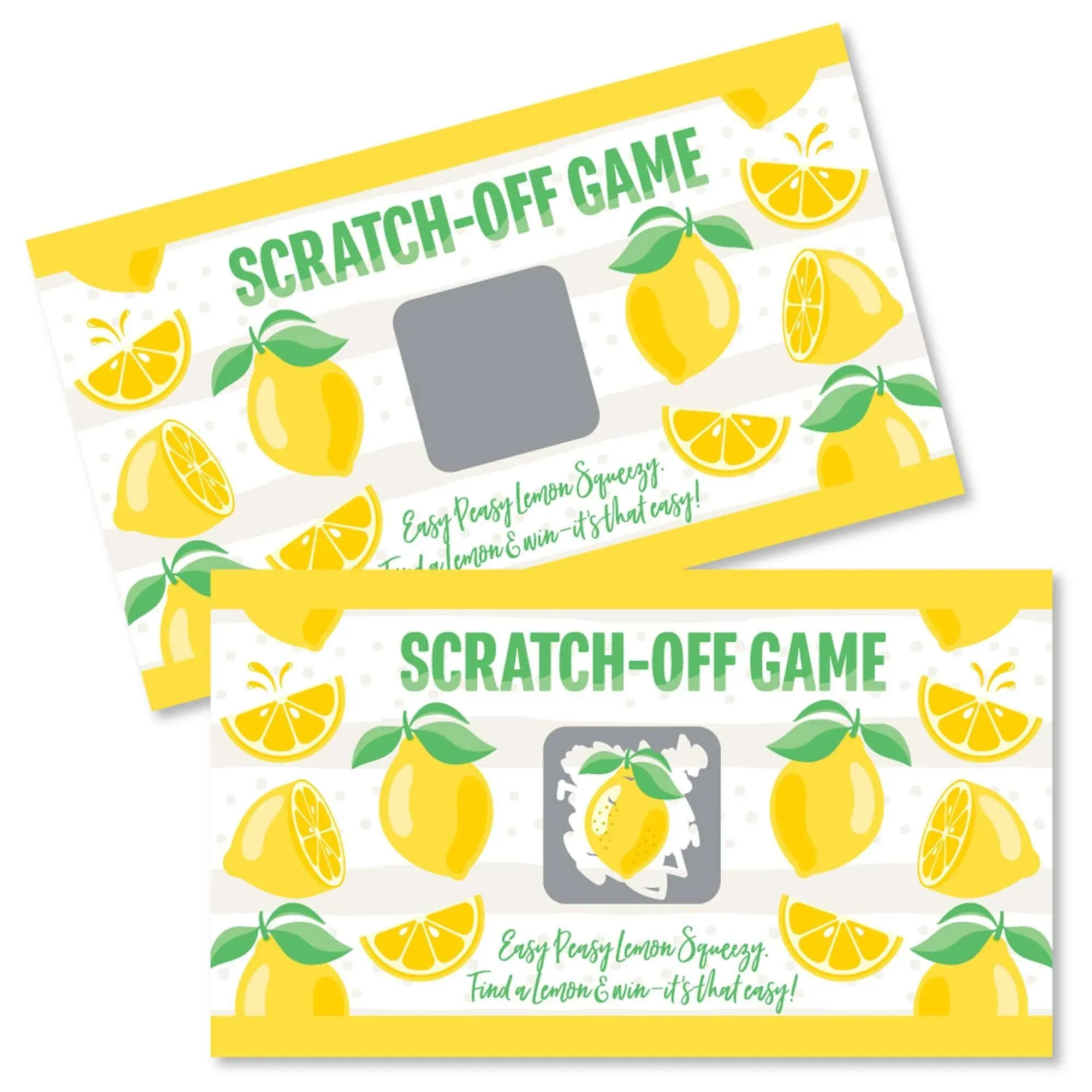 So Fresh - Lemon - Citrus Lemonade Party Game Scratch Off Cards - 22 Count