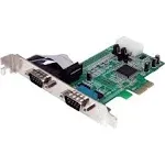 Startech 2 Port PCIe Serial Adapter Card with 16550, PCI Express RS232 PEX2S553