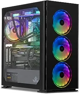 YEYIAN Yari X21 Gaming PC Computer, INTEL 12th Gen Alder Lake i9-12900KF 16-Core 3.2GHz, GeForce RTX 3080 10GB GDDR6X, 2TB NVMe Gen 4 SSD, 2TB 3.5” HDD, 32GB DDR5 4800MHz, 240mm AIO ARGB WiFi 6 BT 5.2