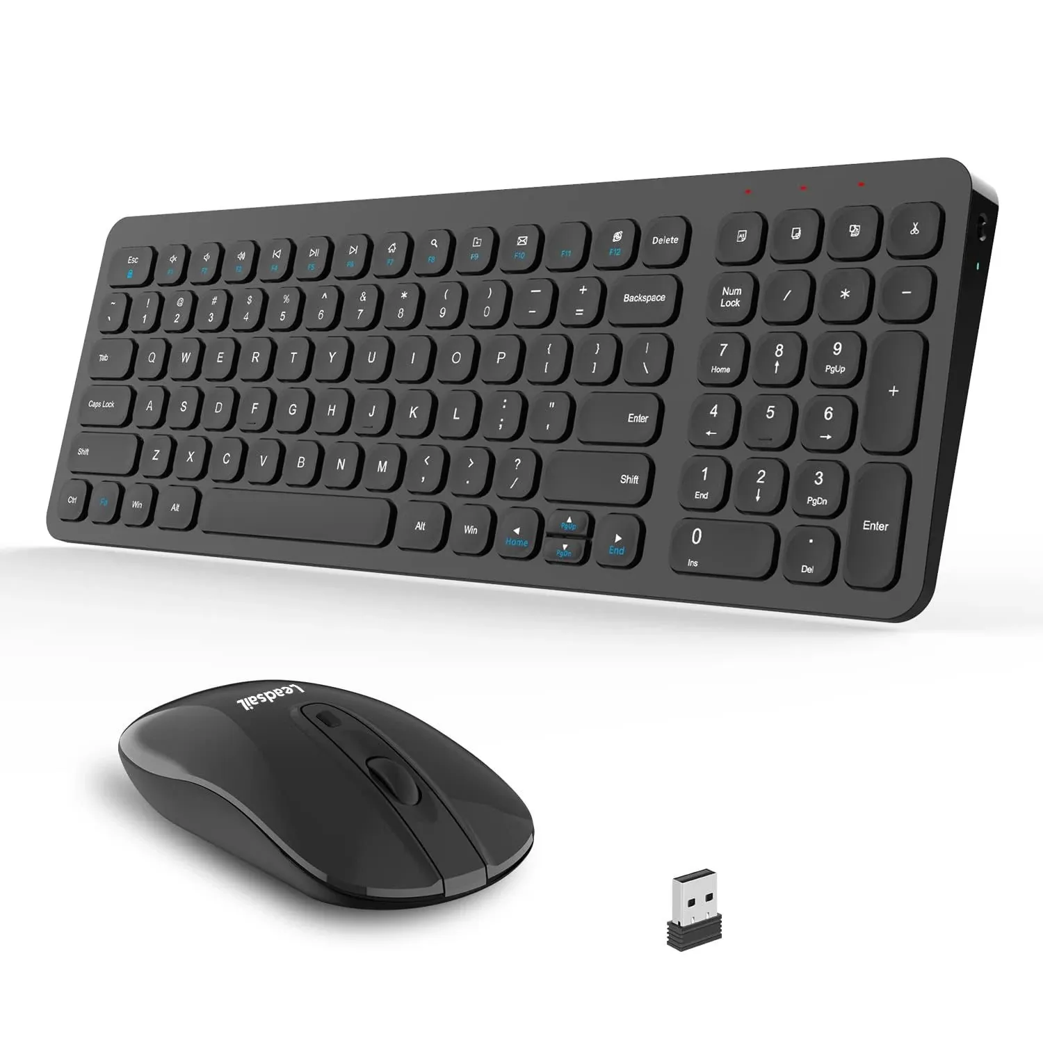 LeadsaiL Wireless Keyboard and Mouse Combo Wireless USB Mouse and Computer Ke...