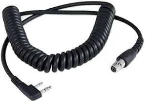 Rugged Radios CC-Ken 2-Pin to 5-Pin Coil Cord Adaptor Cable for Racing Radios Electronics Communications Kenwood & Baofeng – Connects to Headset and Two Way Handheld Radio Black