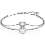 Swarovski Stilla Mixed Cut Blue Rhodium Bangle