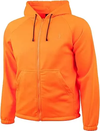 Huntworth Eagan Men’s Hunting Full Zip Hoodie, Blaze