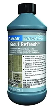 MAPEI UltraCare Grout Refresh, Universal Grout Colorant & Sealer, 8 oz Bottle – Easy Grout Restoration & Protection, 5077 Frost