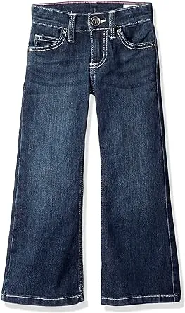 Wrangler Girls' Bootcut Jeans 14 / Slim / Dark Blue