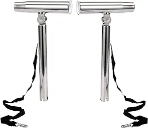 Amarine-made Set of 2 Adjustable Silver Highly Polished Stainless Steel Adjustable Outrigger Stylish Rod Holder - 9983s