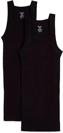 2(X)IST Men's Essential 2 Pack Square-Cut Tank - Black