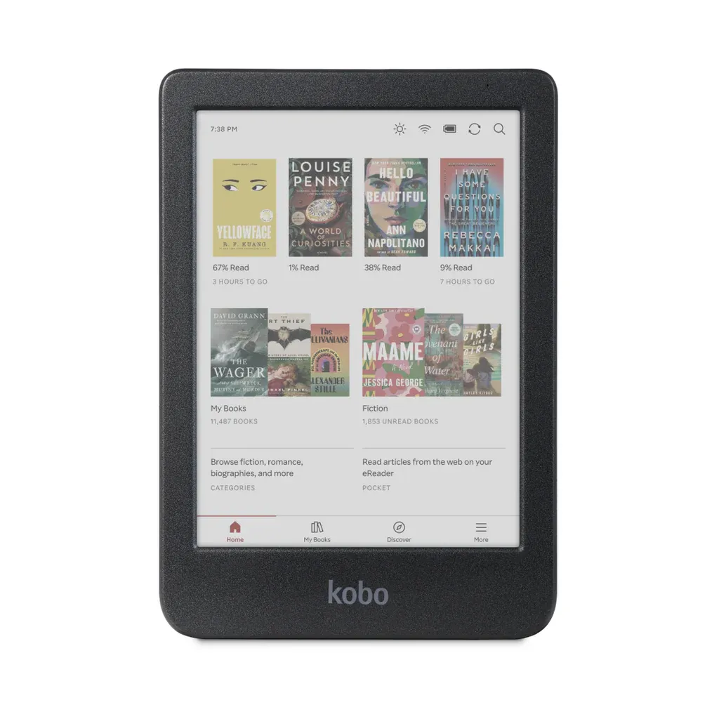 Kobo Clara Colour | eReader | 6” Glare-Free Colour E Ink Display | Dark Mode Option | Waterproof | Audiobooks | 16GB of Storage | Black