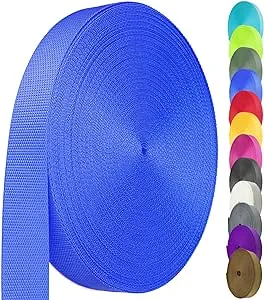 Nylon Webbing 1.5 Inch, Heavy Duty Nylon Webbing Strap 12 Yard,Durable Nylon Strapping for Indoor or Outdoor Gear, DIY Crafting, Repairing, (Dark Blue, 12 Yard)