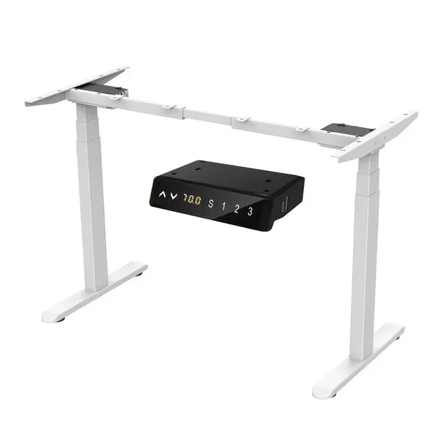 TOPSKY Dual Motor Electric Adjustable Standing Computer Desk for Home and Office (White Frame only)