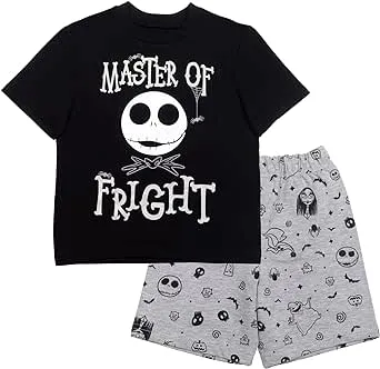 Disney Nightmare Before Christmas Jack Skellington Baby T-Shirt and Shorts Outfit Set Infant to Big Kid