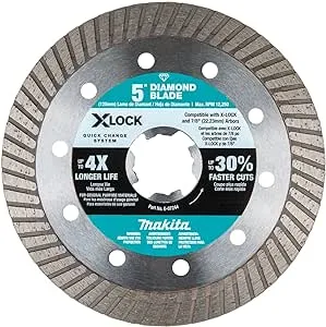 Makita E-07244 X-Lock 5" Turbo Rim Diamond Blade for Masonry Cutting