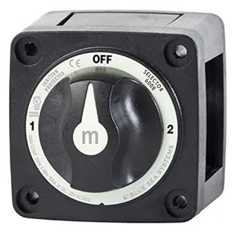 Blue Sea Systems 6008200 m-Series Series Battery Switch 3 Position Selector, Black