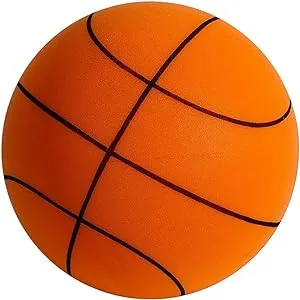 Silent Foam Basketball for Indoor Training - 8&#034; Orange, Noiseless &amp; Durable