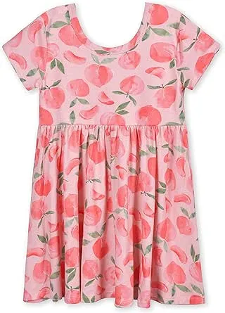 Gerber Toddler Girls' Short Sleeve Twirl Dress - Just Peachy - 4T