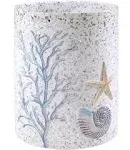 Avanti Linens - Wastebasket, Decorative Trash Can, Guest Bathroom Essentials, Sea Inspired Home Decor (Coastal Terrazo Collection)