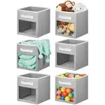 mDesign Fabric Nursery Storage Cube with Front Window (6 Pack)