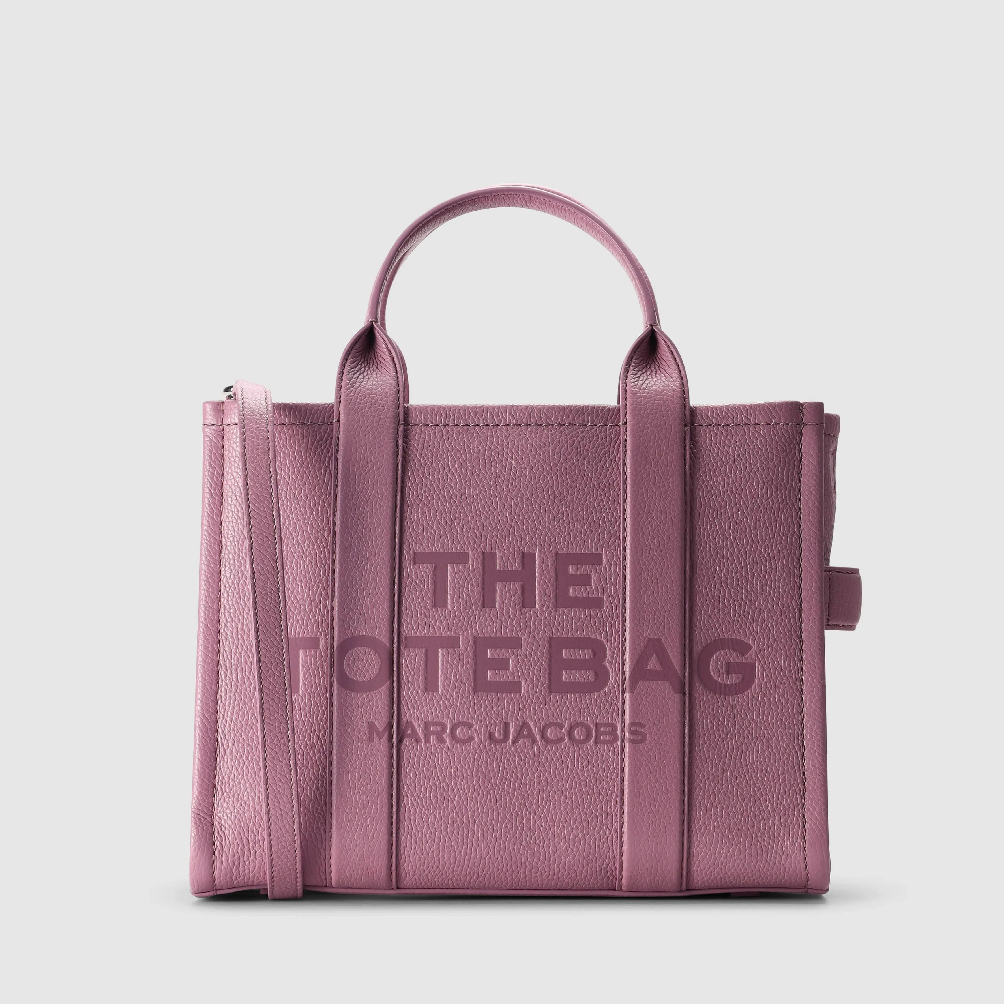 Marc Jacobs Women's The Leather Medium Tote Bag - Lilas