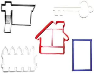 Housewarming New Home Real Estate Realtor Set of 5 Cookie Cutters Made in USA PR1360