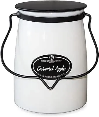 Milkhouse Candle Company - Caramel Apple - Creamery Collection - 22oz Single Cotton Wick Soy Candles with Beeswax - Long Burn Time, Made in The USA - Non Toxic, Premium Scented Candles