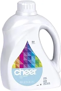 Cheer 2x Ultra Liquid Free & Gentle 64 Loads 100 Fl Oz (Pack of 4)