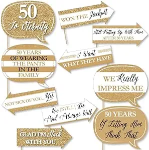 Big Dot of Happiness - Funny We Still Do - 50th Wedding Anniversary - 10 Piece ...