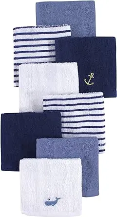 Hudson Baby Super Soft Cotton Washcloths, Anchor