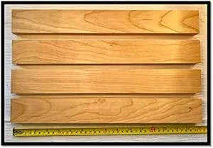 Woodchucks Wood 3/4 Inch x 2 Inch x 16 Inch Solid Cherry Hardwood Lumber as Cutting Board Wood (10 Pack)