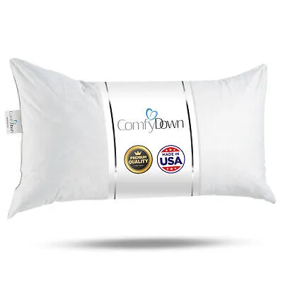 ComfyDown 95% Feather 5% Down, Rectangle Decorative Pillow Insert, Sham STUFFER. - 12" x 36"