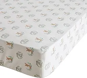 Levtex Baby Woodland Animals Crib Fitted Sheet 100% Cotton