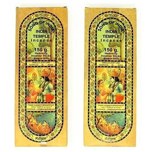 Song of India India Temple Incense 150g - 120 Stick Large Box (3 Pack)