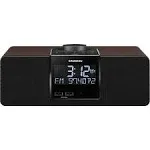 Sangean Rcr-40 AM/FM Bluetooth Tabletop Wooden Clock Radio with Alarm