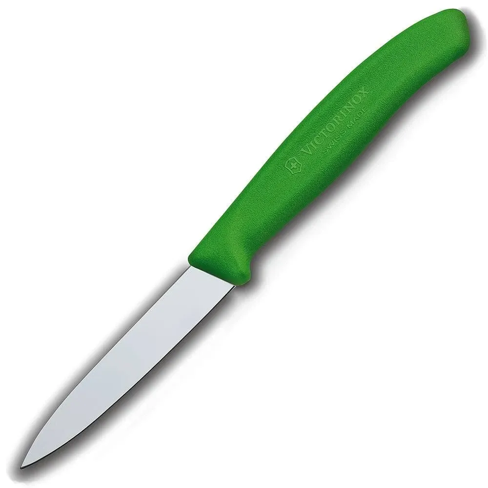 Victorinox Swiss Classic Spear Point Straight Edge Paring Knife, Green, 3.25"