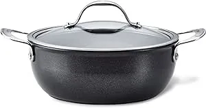 Anolon X Hybrid Nonstick Casserole Pan with Lid, Dark Gray