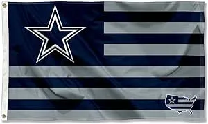 Dallas Cowboys USA American Nation Stripes 3x5 Grommet Flag