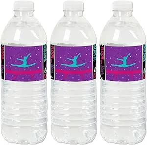 Tumble, Flip & Twirl - Gymnastics - Birthday Party or Gymnast Party Water Bottle Sticker Labels - Set of 20Tumble, Flip & Twirl - Gymnastics - Birthday Party or Gymnast Party Water Bottle Sticker Labels - Set of…