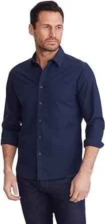 UNTUCKit Castello - Untucked Shirt for Men, Long Sleeve, Wrinkle-Free, Regular Fit