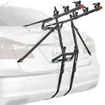 ALLEN Deluxe 3-Bike Trunk Mount Rack, Blk/ Silver