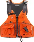 NRS Chinook Fishing PFD, Flare, X-Small/Medium