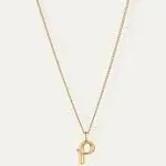 Jenny Bird Monogram Pendant Necklace in Gold