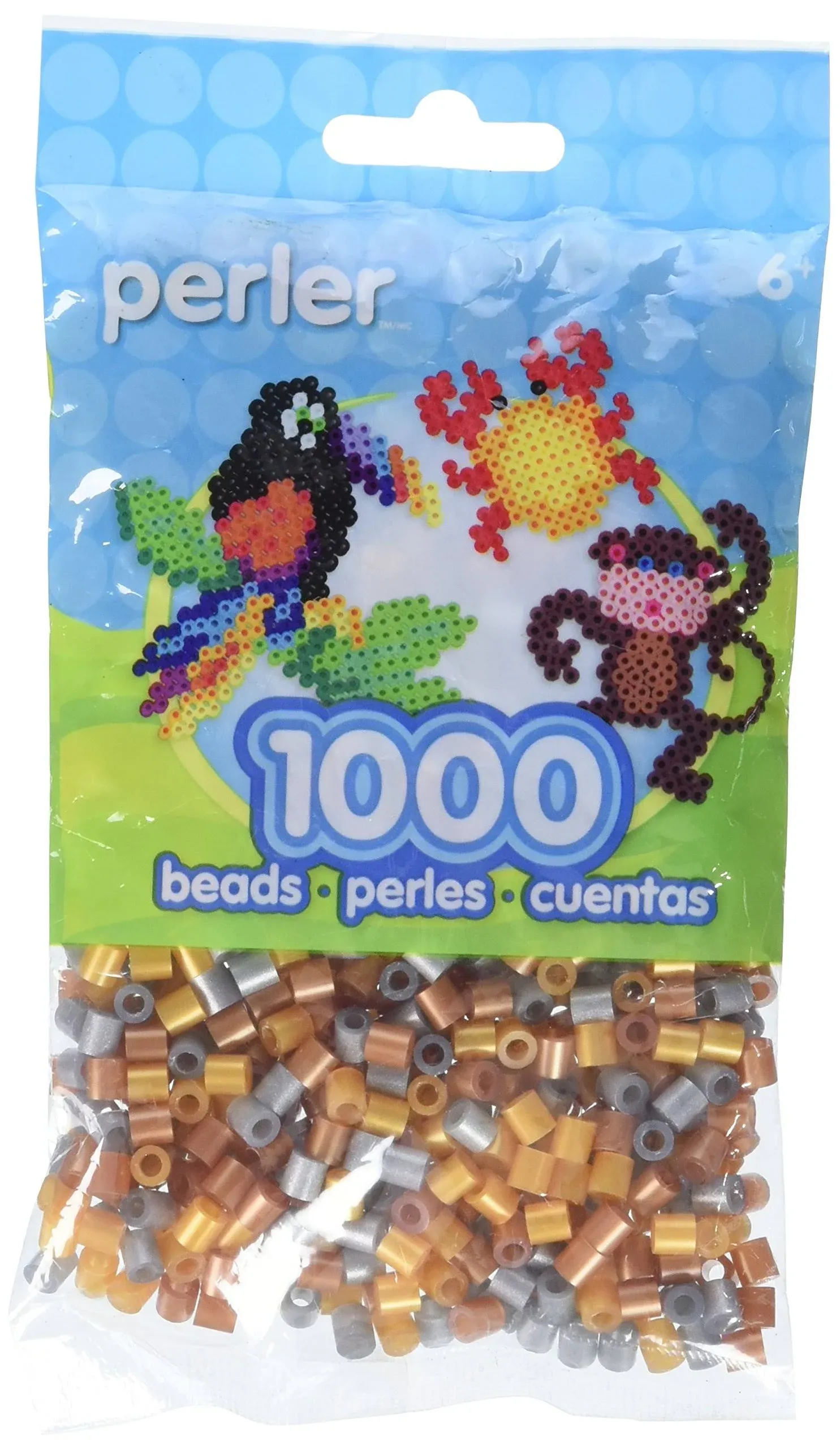 Perler Beads Fuse Beads for Crafts, 1000pcs, Metallic Mix