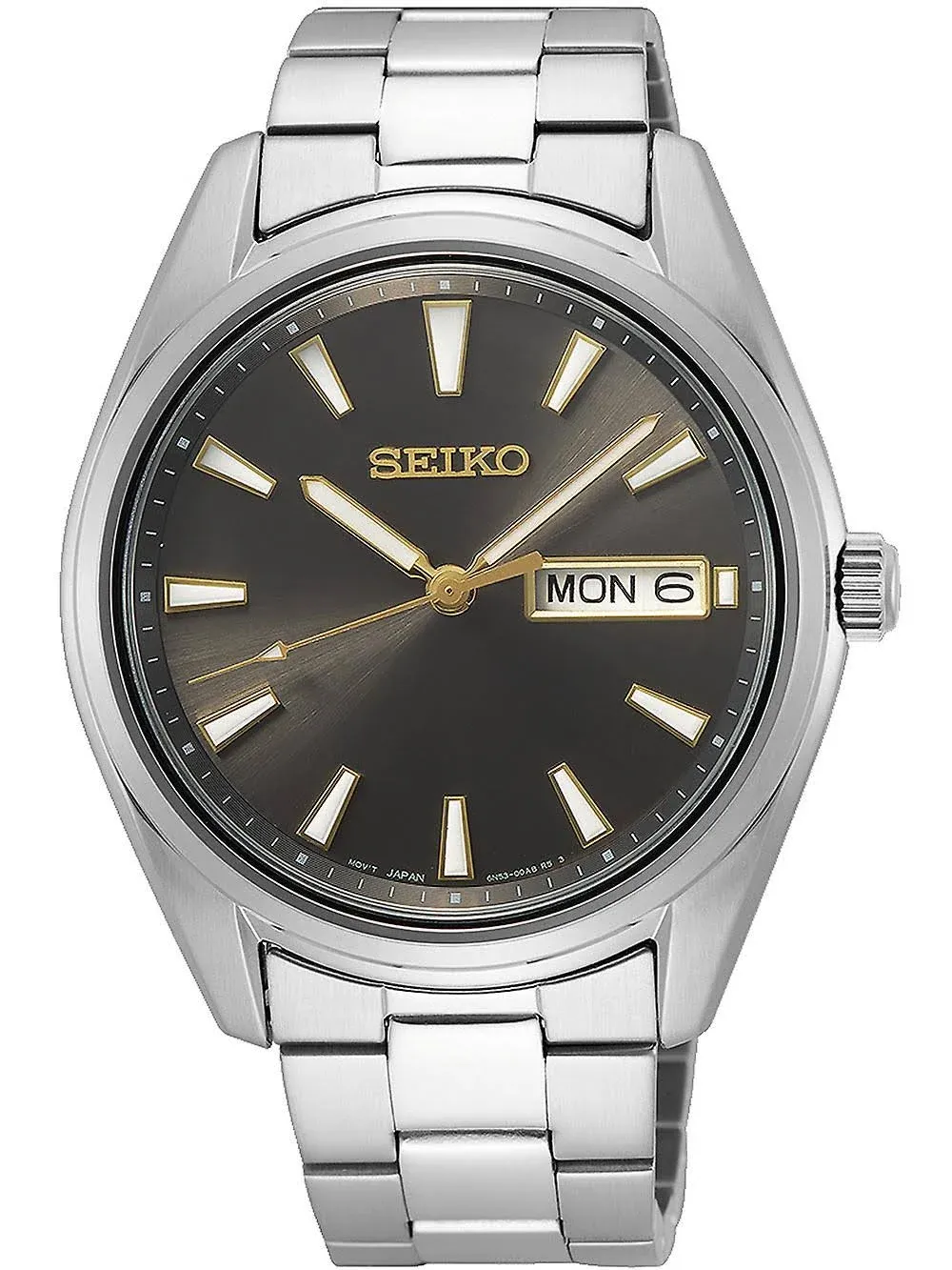 Seiko Men&#39;s Analogue Japanese Quartz Watch with Stainless Steel Strap SUR343P1, Bracelet, Gray, One Size, bracelet