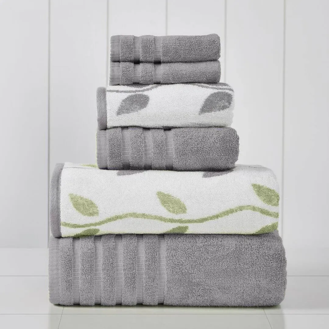 Towels 100% Cotton 16x27 in Salon Soft 500 GSM 6 Set Bath Quality Absorbent