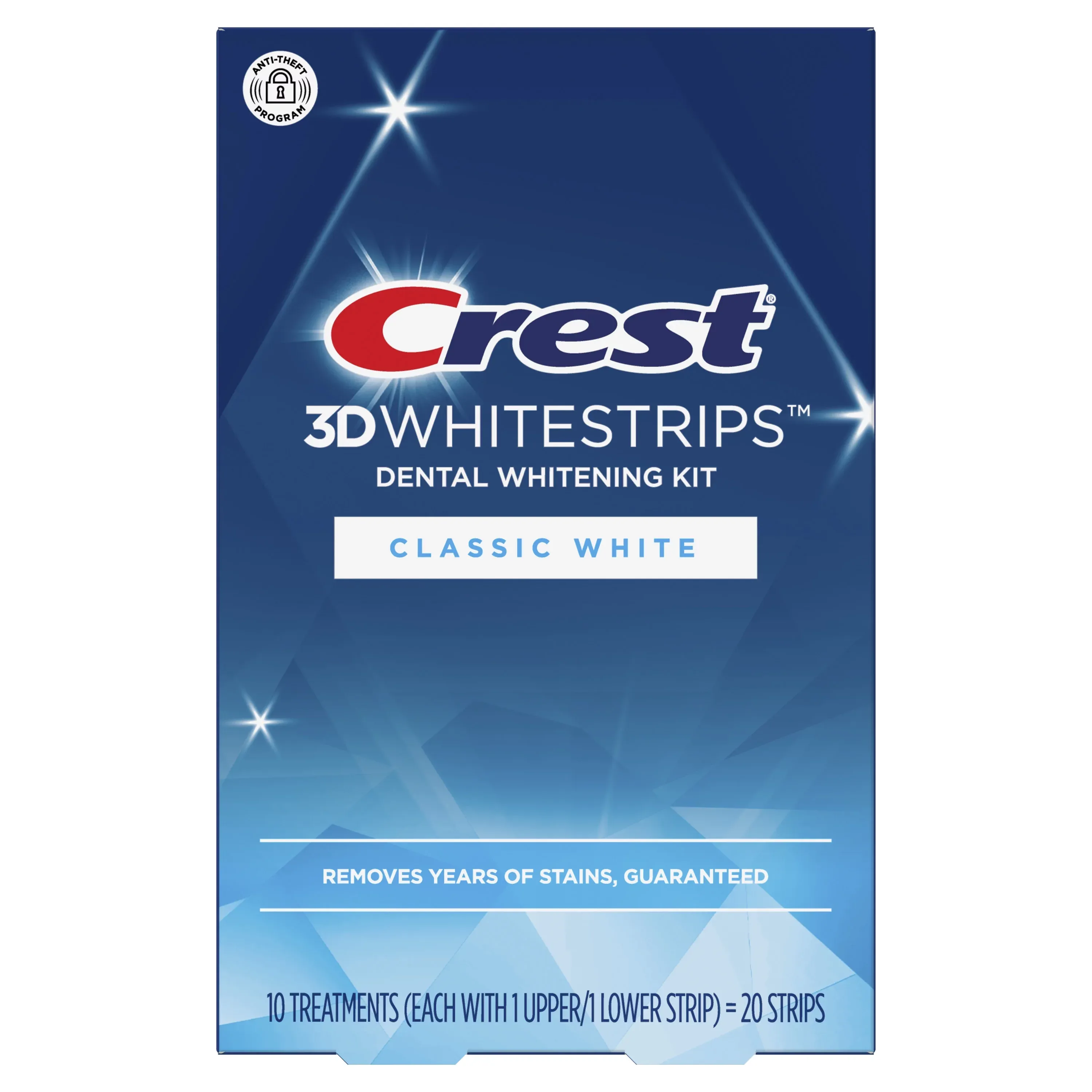 CREST 3D Whitestrips Classic White Teeth Whitening Kit - 10 Treatments