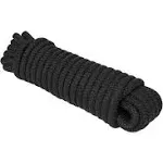 Extreme Max 3008.0309 16-Strand Diamond Braid Utility Rope - 3/8" x 25', Black