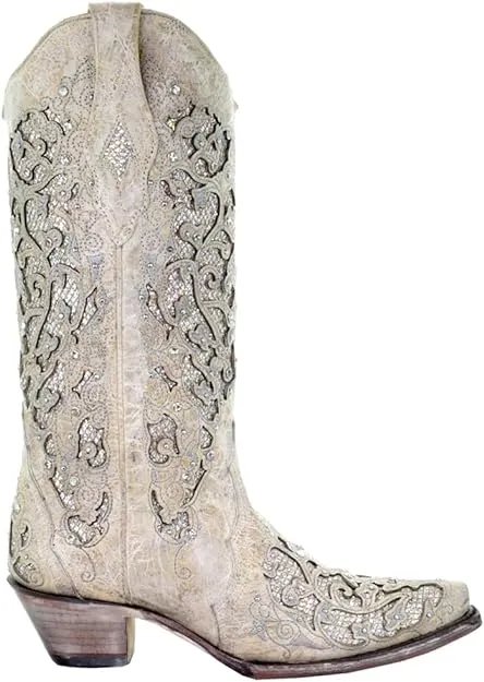 Corral Women's Glitter Inlay and Crystals Wedding Boots